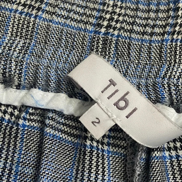 Tibi Cooper Prince Of Wales Checked Wool And Silk-blend Track Pants 28588 - Picture 9 of 15